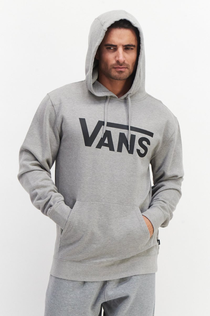 VANS Men Sportswear Fit Brand Logo Hooded Sweatshirts, Grey - Image 1